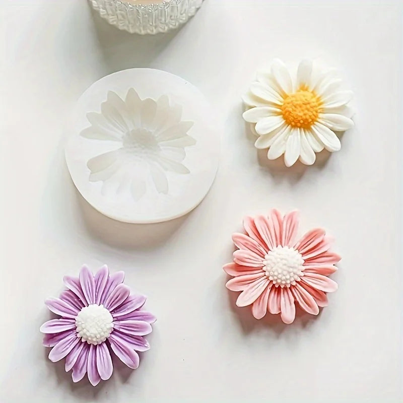 1pc Daisy Silicone Candle Mould. Handmade Aromatherapy Candle DIY Silicone Mold,Decoration Candle Mould Oasis Select