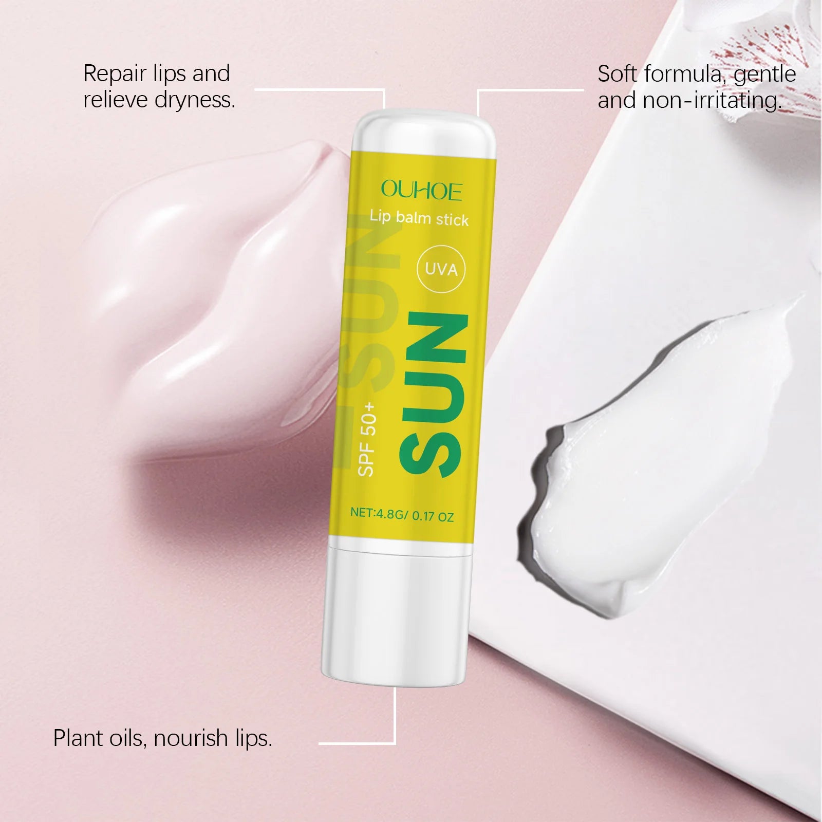 4.8G Lip Care Balm Deep Moisturizing Remove Dead Skin Nourishing Fade Fine Lines Strengthening Barrier Sunblock Lip Cream Oasis Select