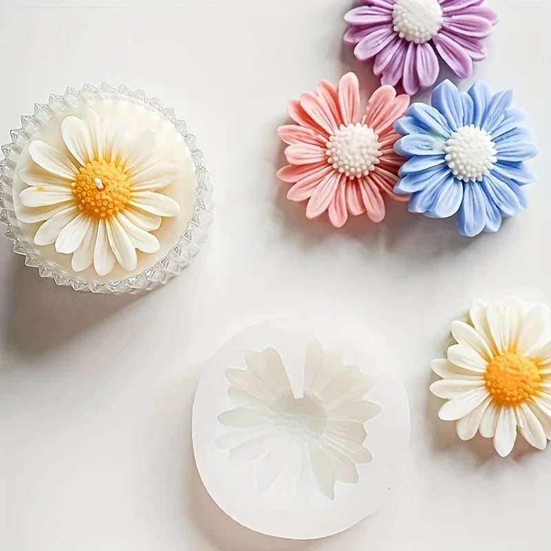 1pc Daisy Silicone Candle Mould. Handmade Aromatherapy Candle DIY Silicone Mold,Decoration Candle Mould Oasis Select
