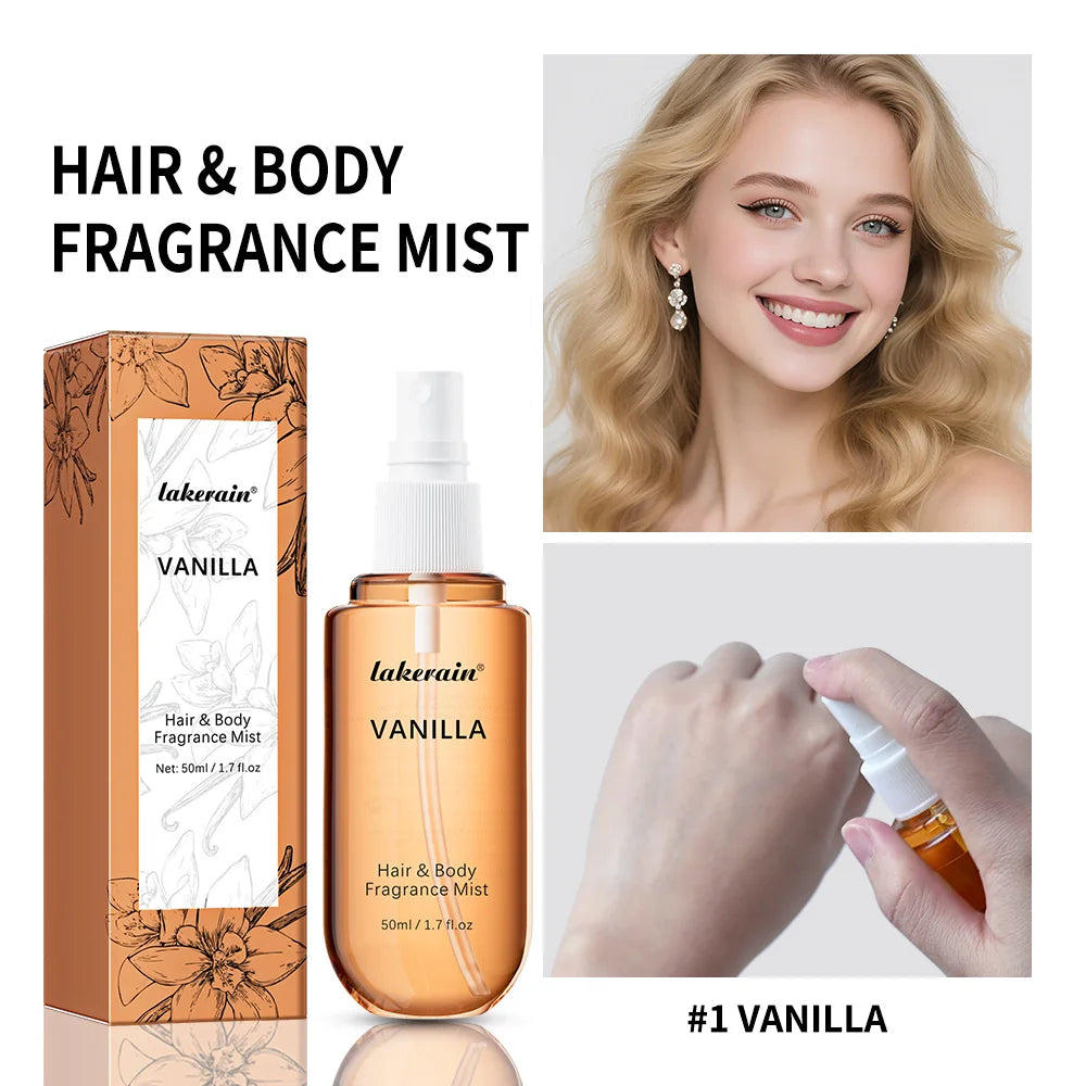 50ml Vanilla Rose Fragrance Spray Hair & Body Fragrance Mist Fresh Long Lasting Fragrance Perfume Travel Size Freshener Spray Oasis Select 1pc Vanilla