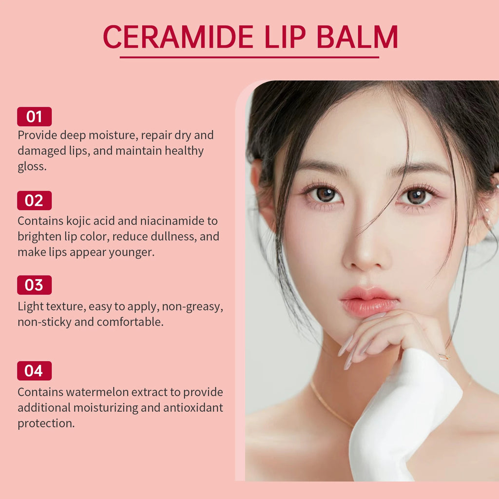 5G Watermelon Lip Balms Moisturizing Fade Fine Lines Nourishing Enhance Smoothness Repairing Damaged Skin Improve Gloss Non-greasy Lip Plumping Balm Oasis Select