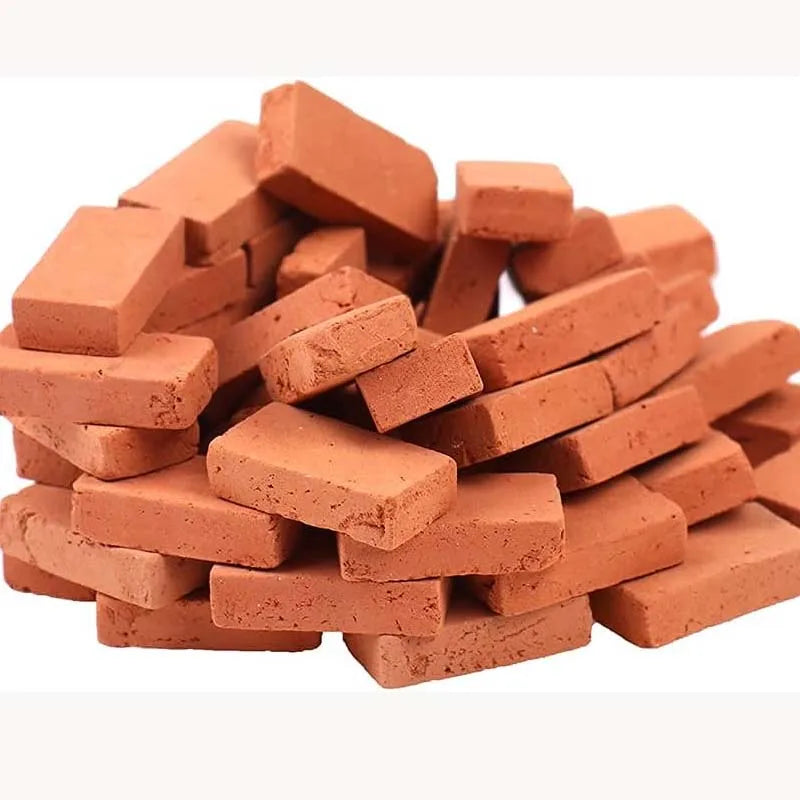 150/200 Pieces Mini Bricks For Landscaping Miniature Bricks Brick Wall Small Bricks For Dollhouse Garden Parts,1/35 Scale Oasis Select