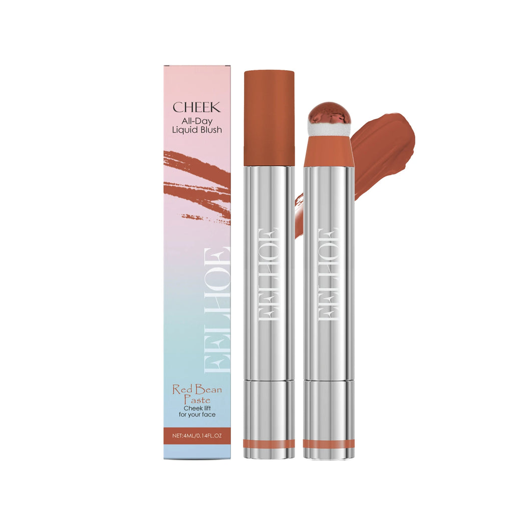 3 Colors Spin Brush Liquid Blush and Lip Gloss Moisturizing Matte Brightening Contour Highlighter Long-wearing Non-fading Makeup Oasis Select Redbean United States