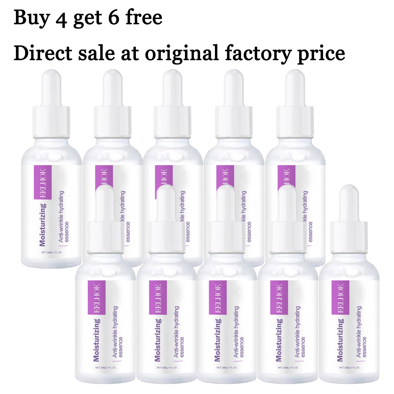 30ML Face Hydrating Serum Deep Moisturizing Improve Roughness Smoothing Repairing Damaged Skin Fade Fine Lines Improve Skin Elasticity Face Serum for All Skin Types Oasis Select 10 pcs United States
