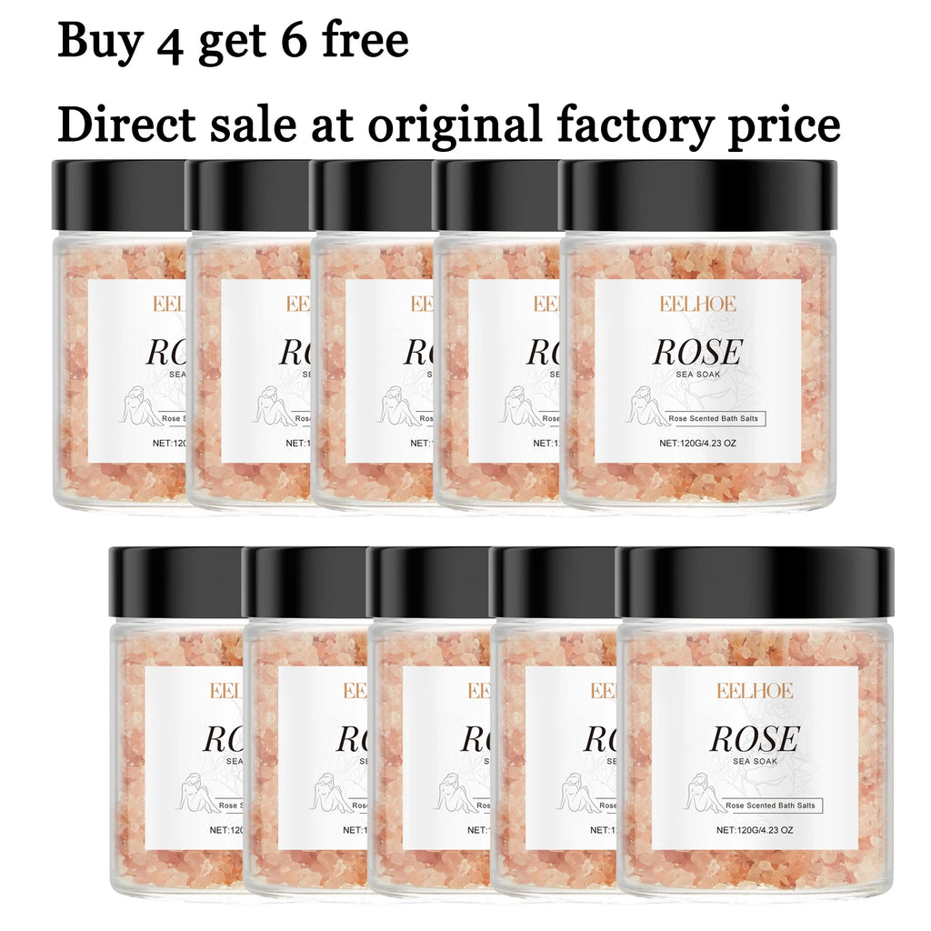 Rose Body Bath Salt 120g – Moisturizing Pore-Cleansing Soak Body Bath Salt Oasis Select 10 pcs United States