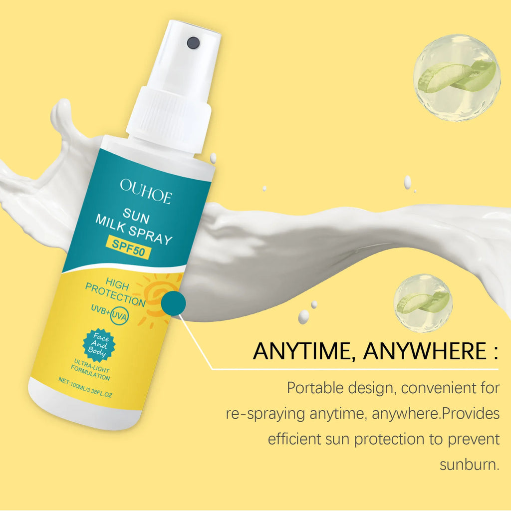 Anti UV Sunscreen Spray Prevent Sunburn High Isolation Waterproof Sweat Proof Fast Absorbe Moisturizing Protection for Skin Care Oasis Select