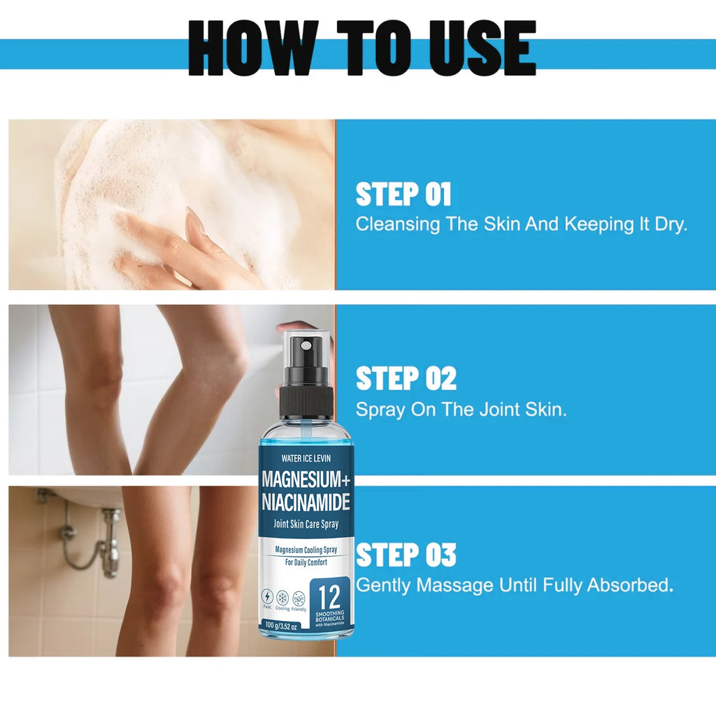 Magnesium Cooling Joint Spray – Niacinamide & Bee Venom Topical Joint Spray Oasis Select