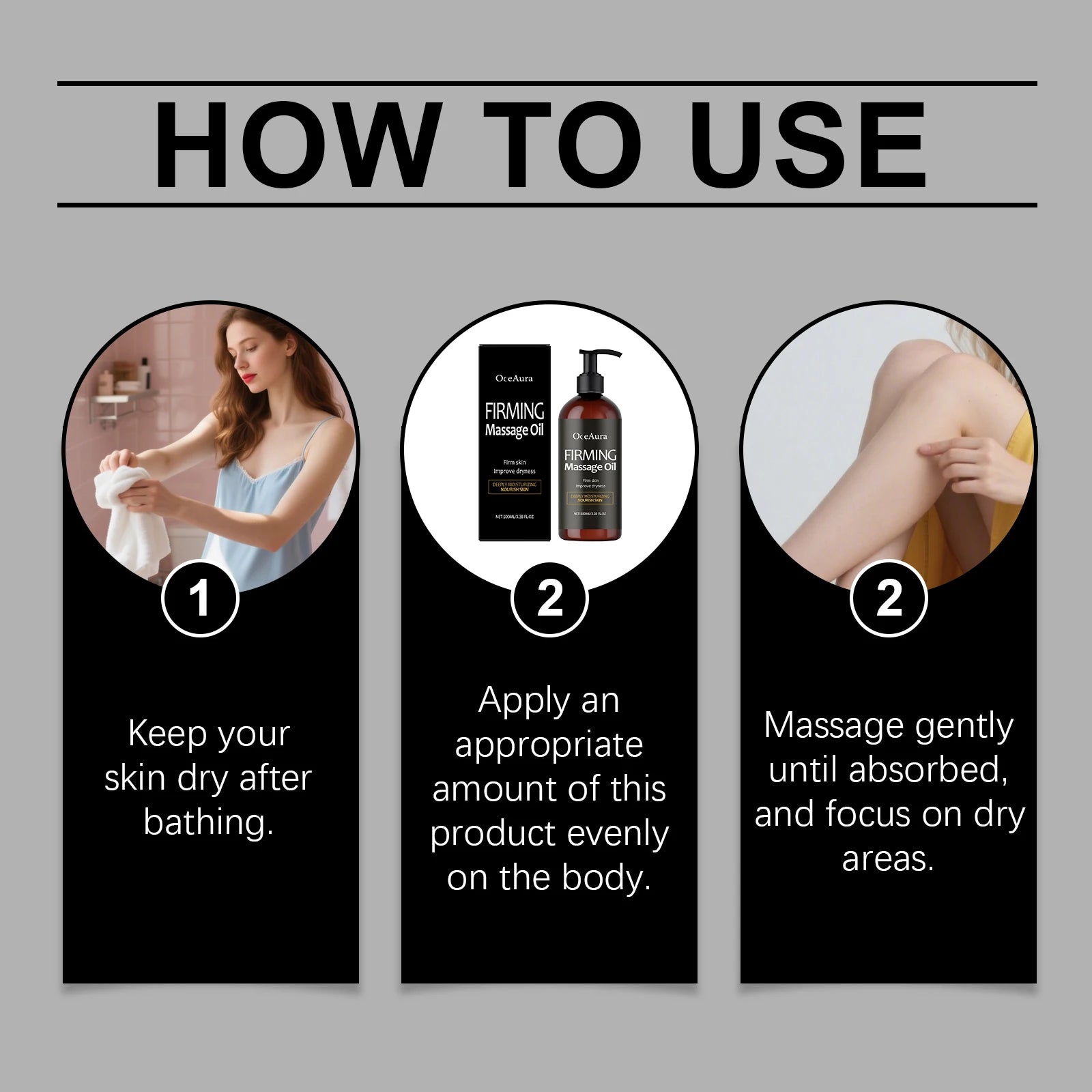 100ML Body Moisturizing Oil Deep Nourishing & Repair Skin Improve Skin Elasticity Enhance Smoothness Refreshing Body Essence Oil Oasis Select