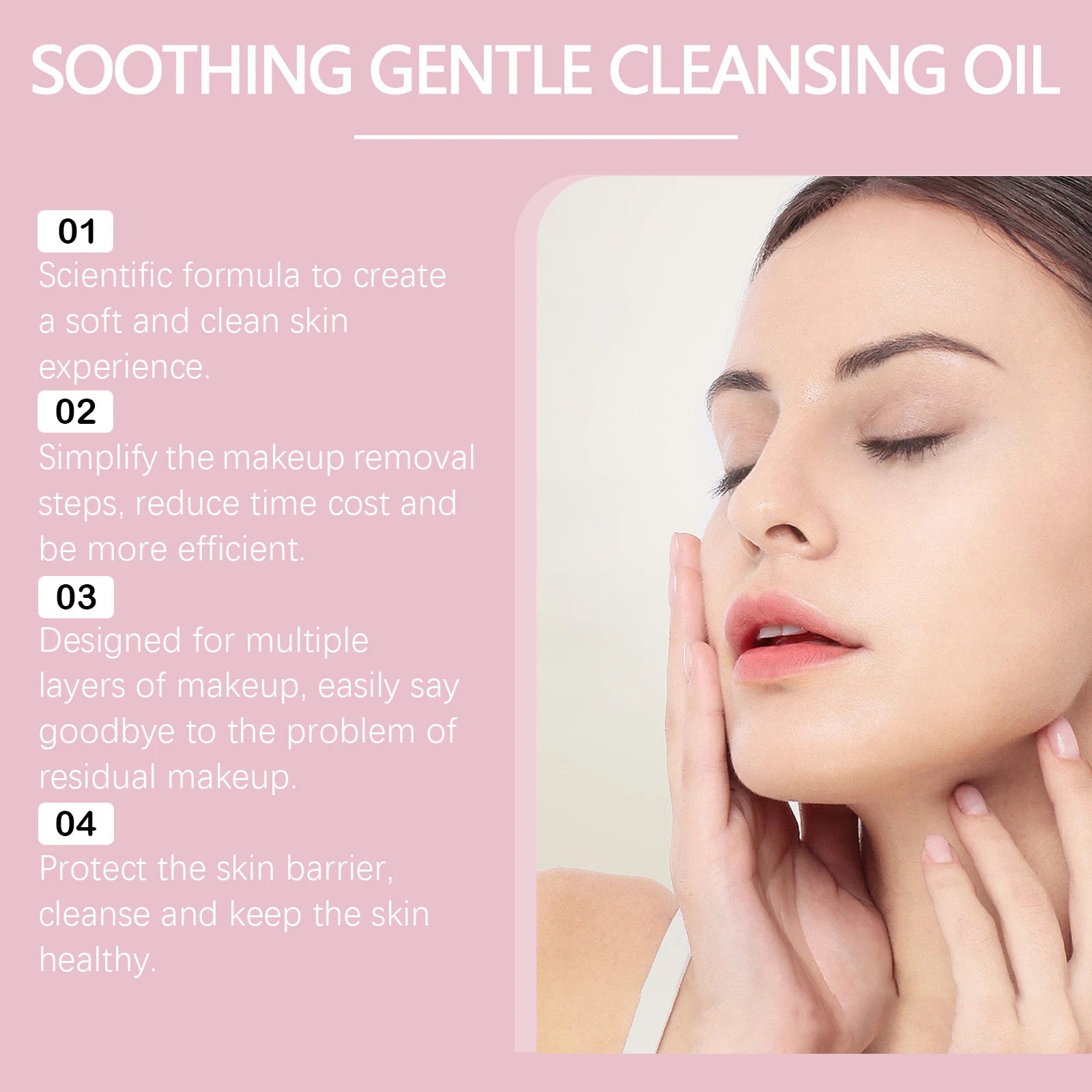 12PCS Gentle Makeup Remover Oil Deep Moisturizing Cleaning Pores Non-tight Strengthen Skin Barrier Soothing Redness Glowing Oil Control Facial Makeup Remover Oasis Select
