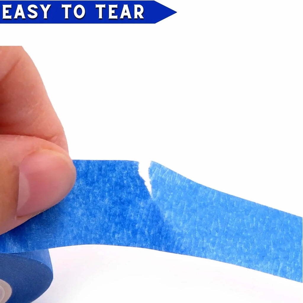 3 SIZE Blue Painter Masking Tape For Painting Edges Trim Wall Ceiling Finishing Clean Release Trim Edge Painter's Tape Residue Oasis Select