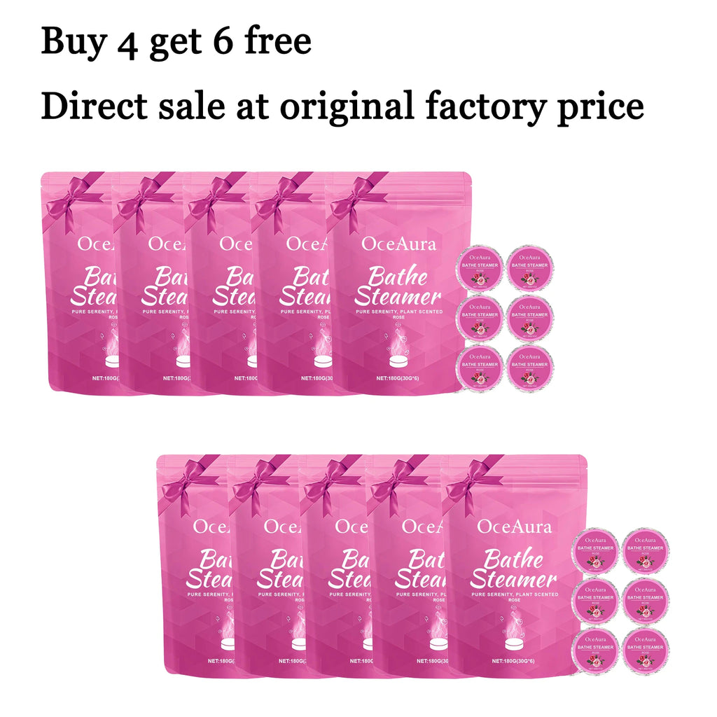 180G Rose Body Bathing Steamer Tablets Gentle Cleaning Body Lasting Fragrance Relaxing Mood Improve Comfortable Body Bath Tablet Oasis Select 10 bags United States