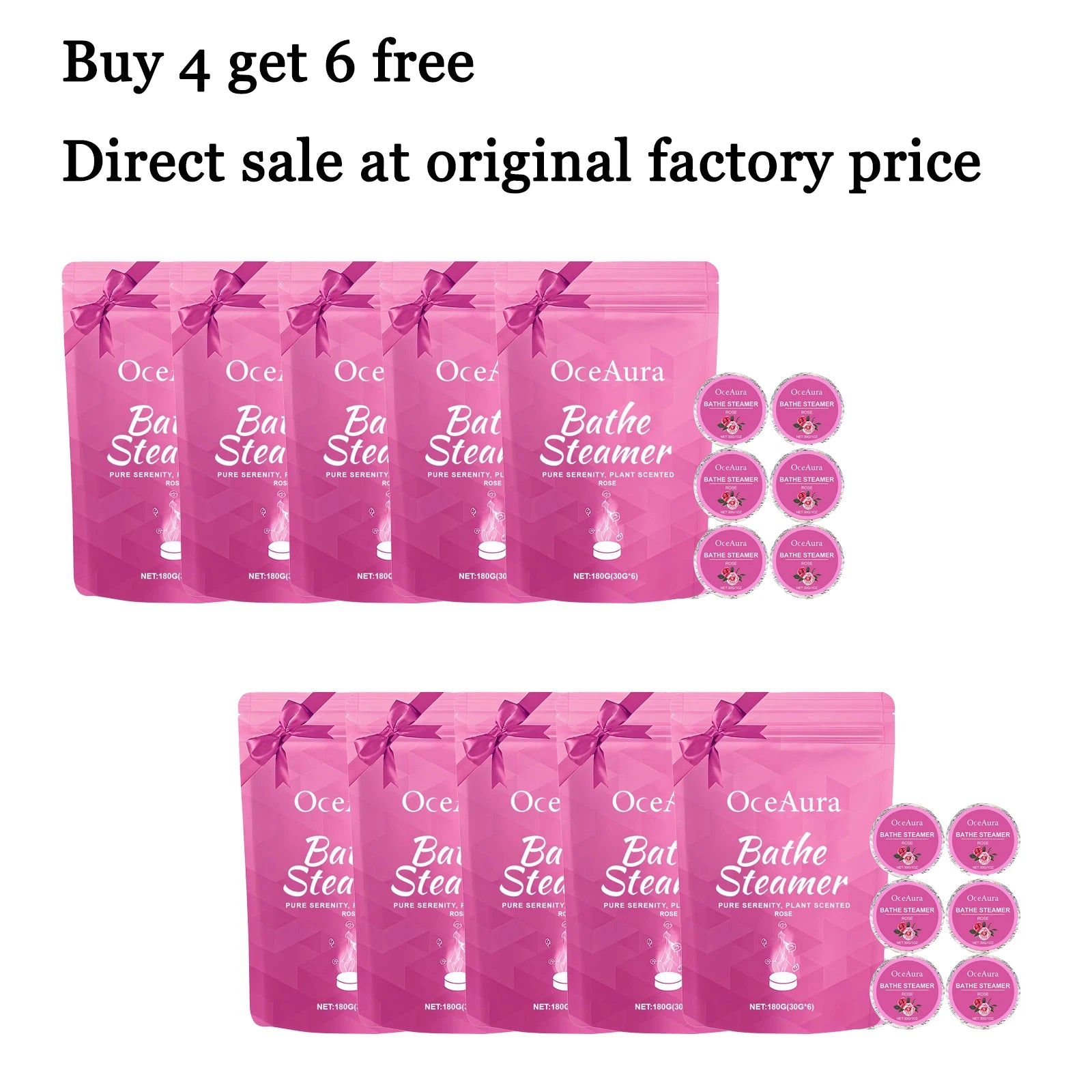 180G Rose Body Bathing Steamer Tablets Gentle Cleaning Body Lasting Fragrance Relaxing Mood Improve Comfortable Body Bath Tablet Oasis Select 10 bags United States