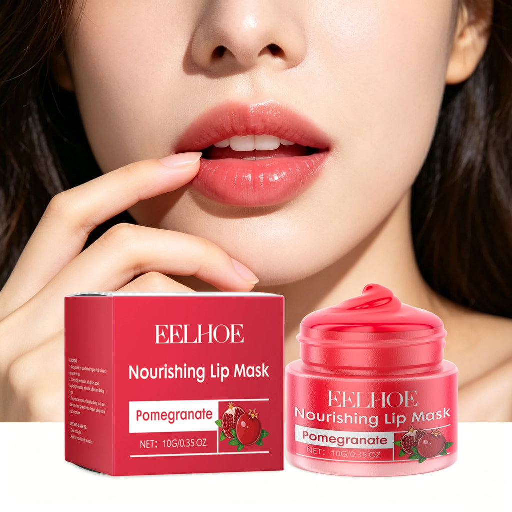 10G Pomegranate Lip Mask Deep Nourishing & Moisturizing Fade Lip Lines Remove Dead Skin Restoring Gloss Smoothing Non-greasy Softening Lip Mask Oasis Select
