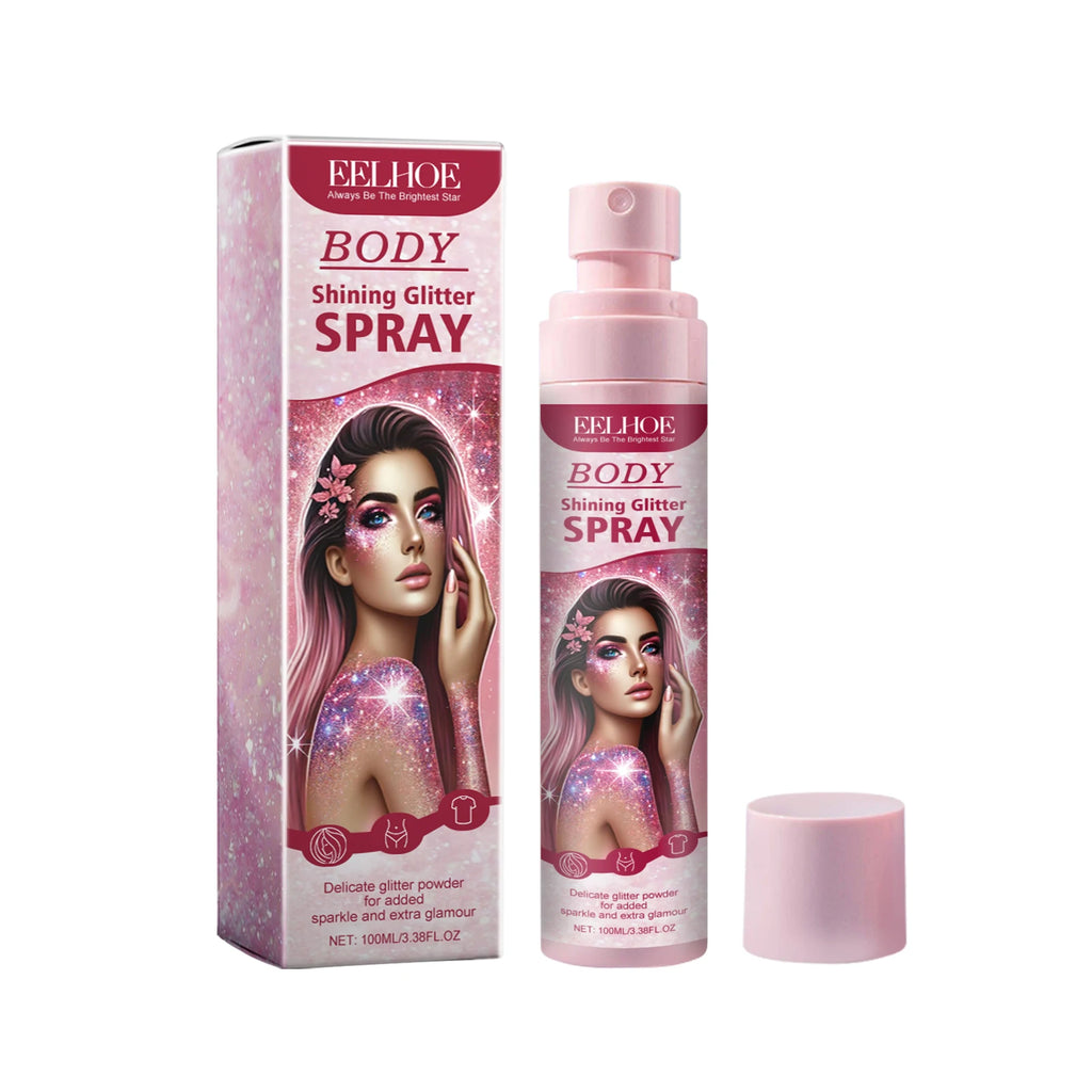 EELHOE Body Highlight Glitter Spray Temporary Hair Body Glitter Color Spray Shiny Makeup High Gloss Natural Body Shimmer Spray Oasis Select 100g United States