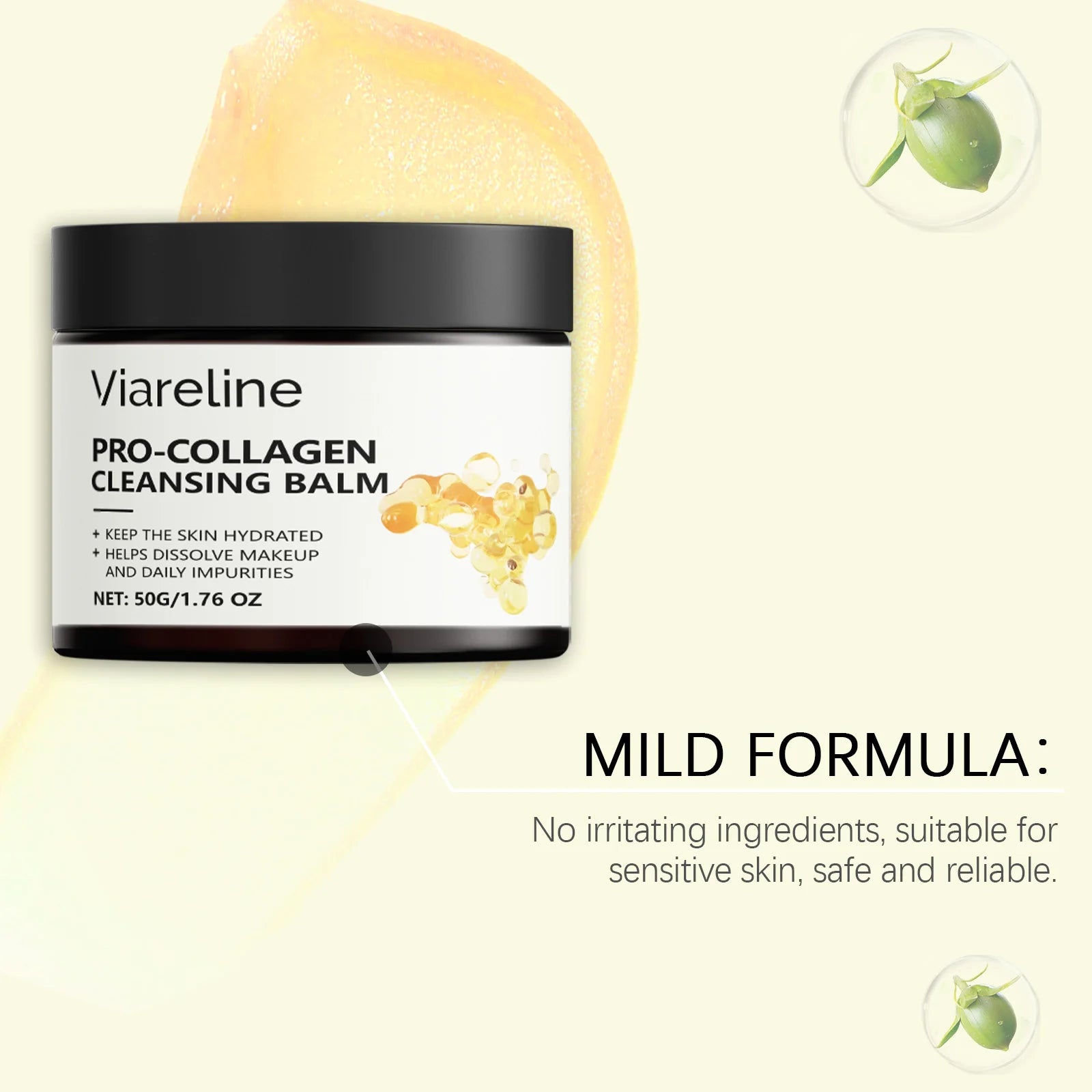 Collagen Face Makeup Remove Cream Gentle Cleaning Non-irritating Quick Dissolve Makeup Refreshing Oil Control Face Makeup Remove Oasis Select