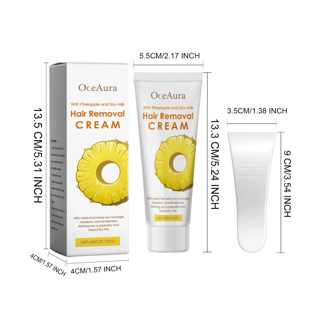 Oceaura Natural Hair Removal Cream Gentle Remove Whole Body Hair Non-irritating Pore Shrink Improve Skin Texture Hair Remove Gel Oasis Select