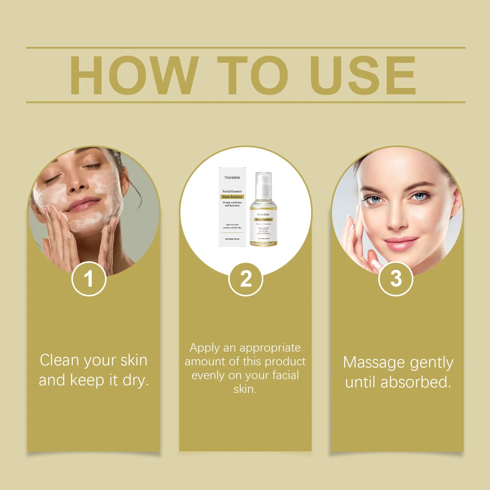 Viareline Face Essence Gentle Moisturizing Improve Skin Texture Daily Nourishing Remove Dead Skin Smoothing Facial Skin Essence Oasis Select