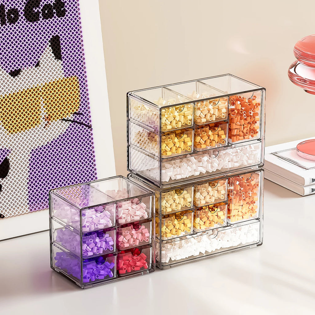 Acrylic Organizer with 6 Drawers ,Clear Storage Drawers for Office Supplies,Desk Organization and Storage for Makeup,Jewelry,Art Oasis Select