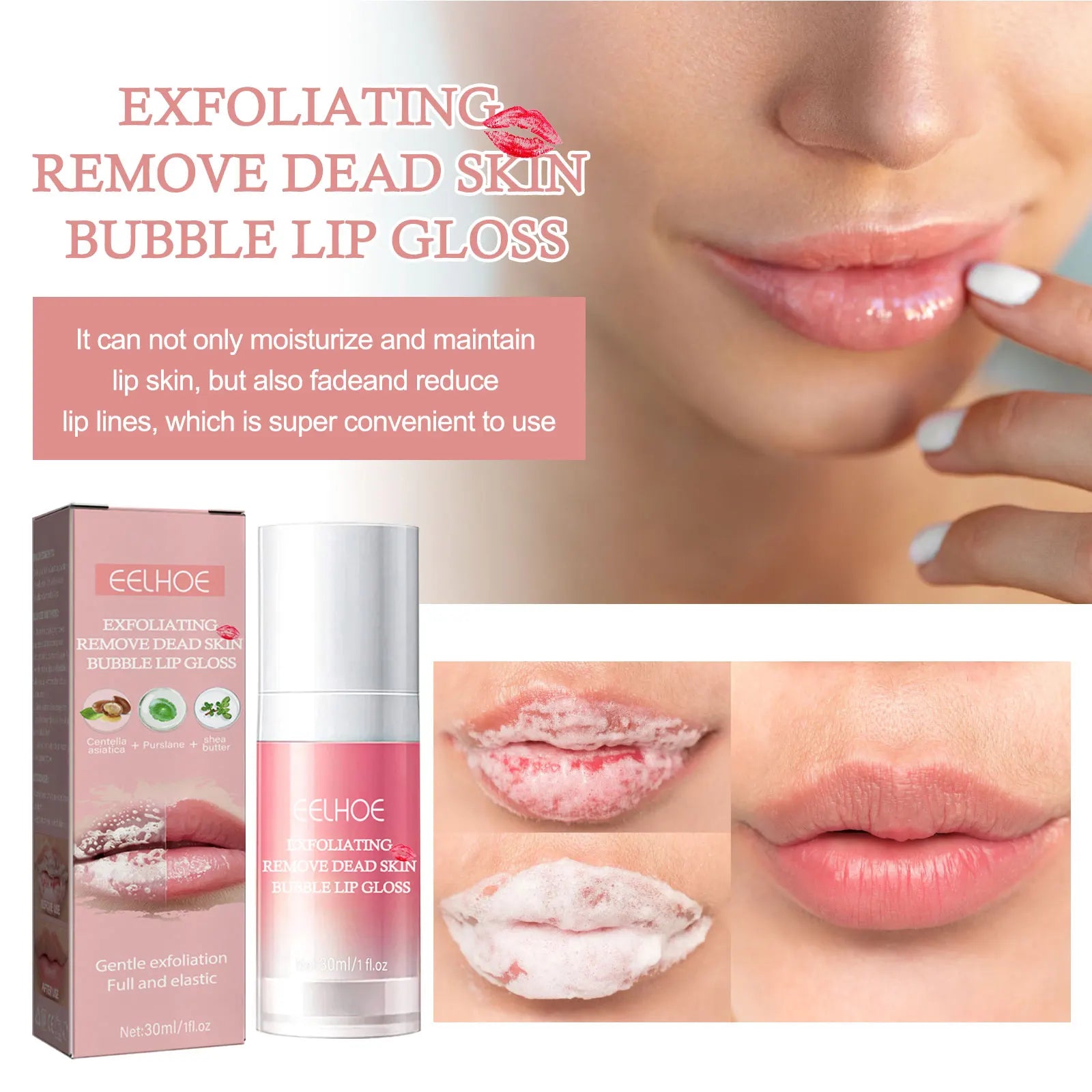 30ML Lip Exfoliating Mask Deep Moisturizing Enhance Smoothness Anti-chapping Nourishing Fade Fine Lines Softening Improve Skin Elasticity Lip Care Mask Oasis Select