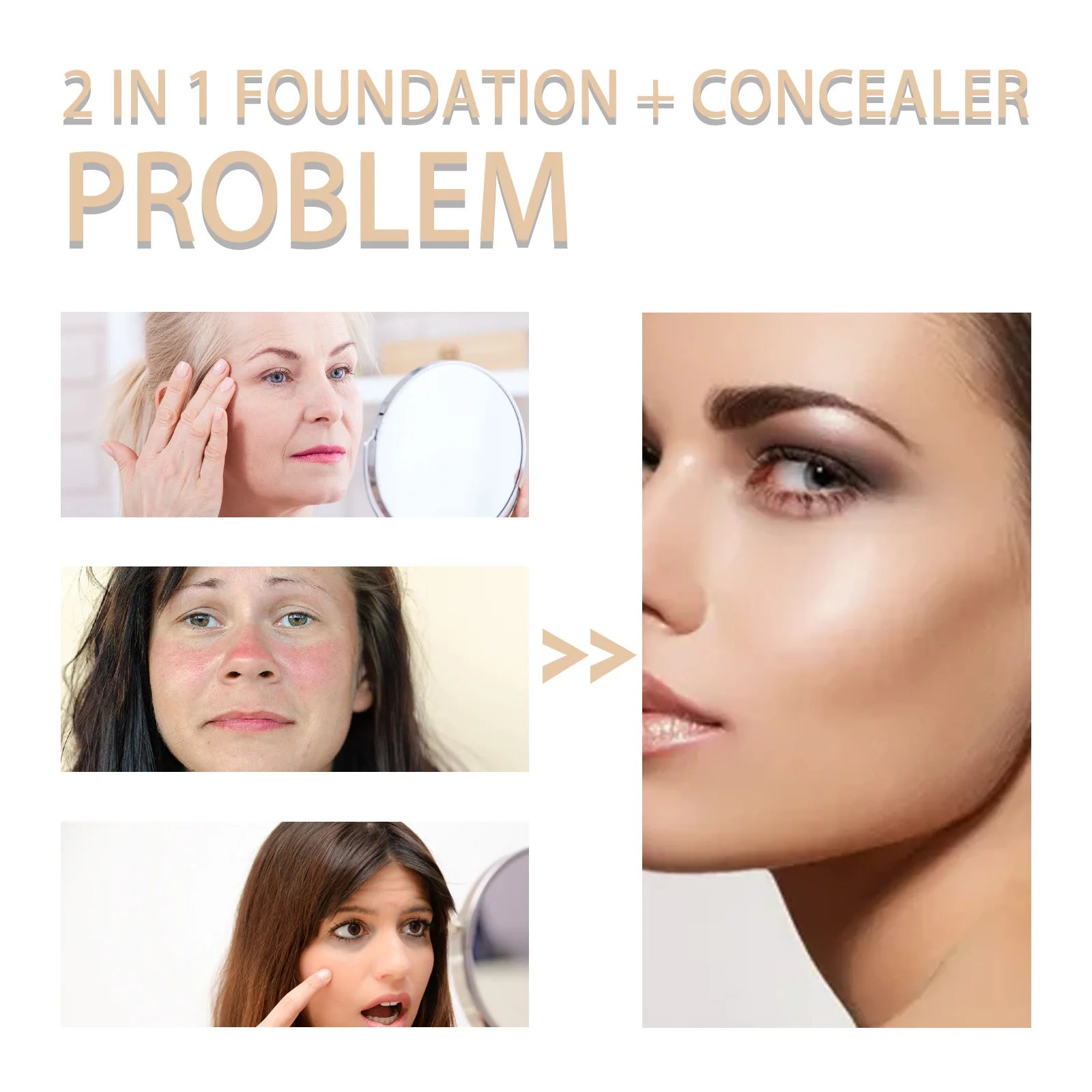 EELHOE 2-in-1 Concealer Foundation Stick – Full Coverage 7ml Concealer Foundation Stick Oasis Select
