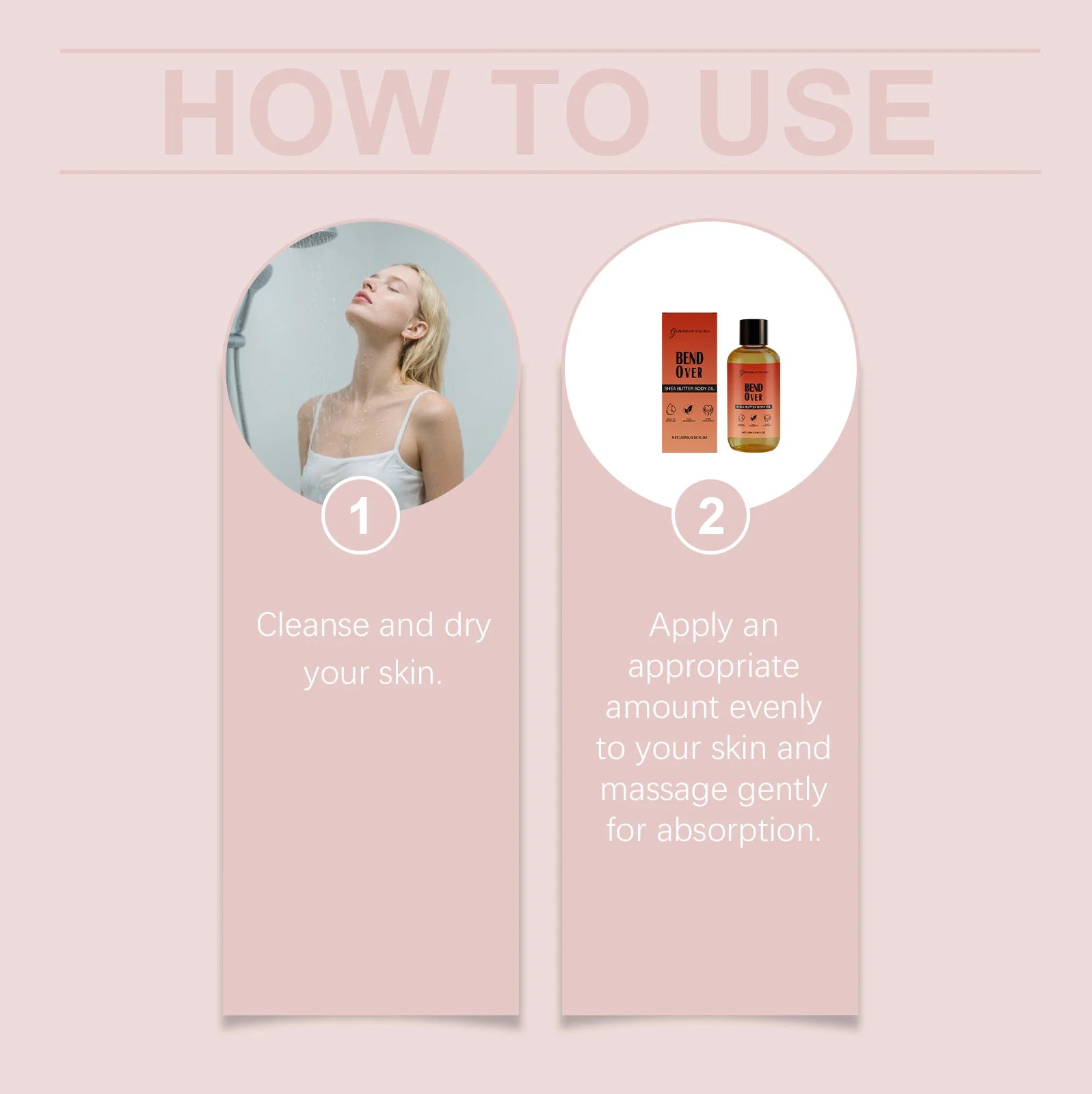 100ML Shea Butter Body Oil Deep Moisturizing Non-greasy Fast-absorbing Nourishing Enhance Smooth Softening for All Skin Types Oasis Select