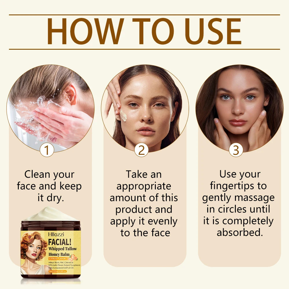 Whipped Tallow Cream, Moisturizing Face and Body Lotion, Skin Care, Lip Balm, Moisturizing, Oasis Select