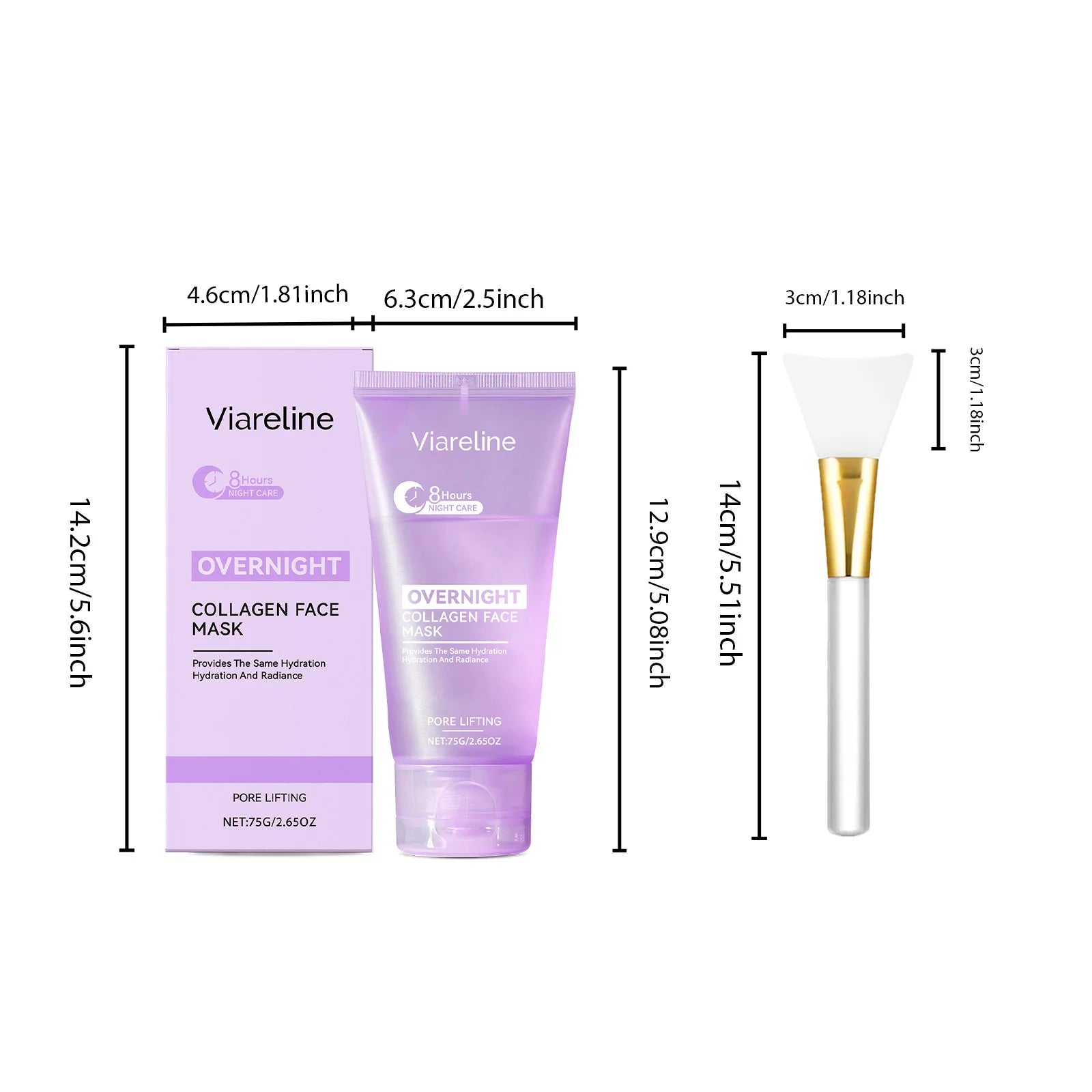 75g Overnight Collagen Facial Peeling Mask Gentle Hydrating Smoothing Cleaning Dirts Refine Pores Softening Face Peeling Mask Oasis Select