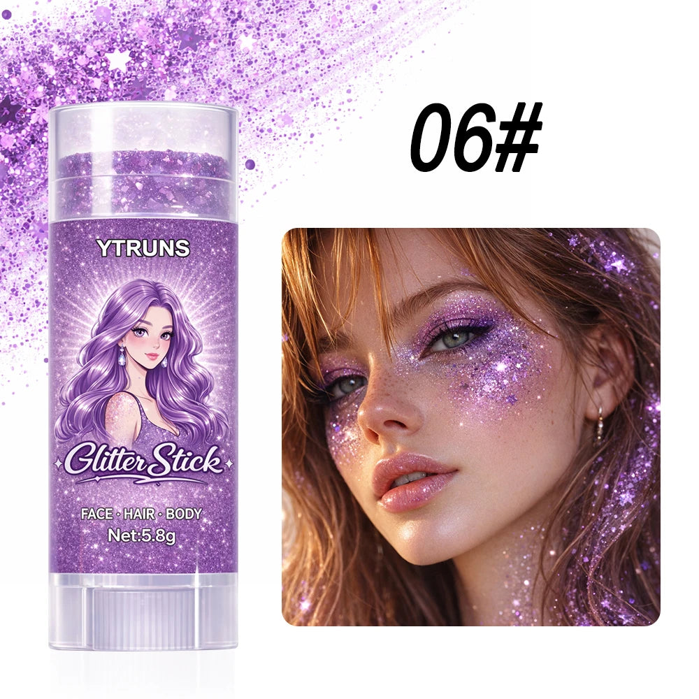 Glitter Gel Stick – Star Chunky Body & Face Shimmer, Waterproof