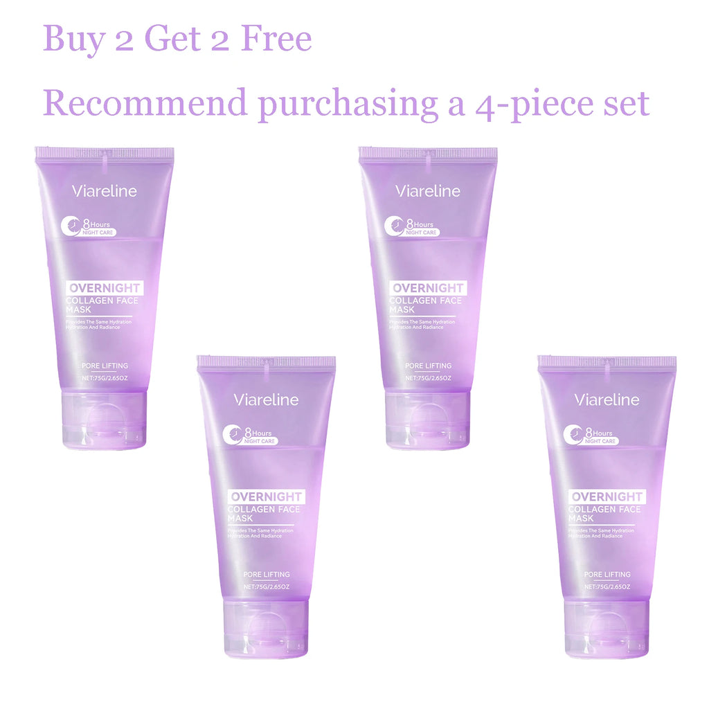 75g Overnight Collagen Facial Peeling Mask Gentle Hydrating Smoothing Cleaning Dirts Refine Pores Softening Face Peeling Mask Oasis Select 4 pcs United States