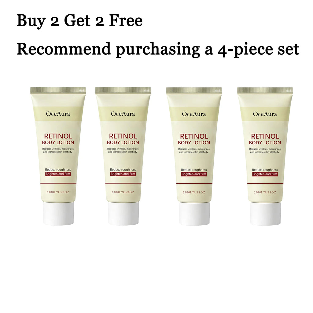 100G Retinol Body Lotion Daily Moisturizing Improve Smoothness Enhance Skin Elasticity Glowing Non-greasy Lightweight Lasting Fragrance Body Cream Oasis Select 4 pcs United States