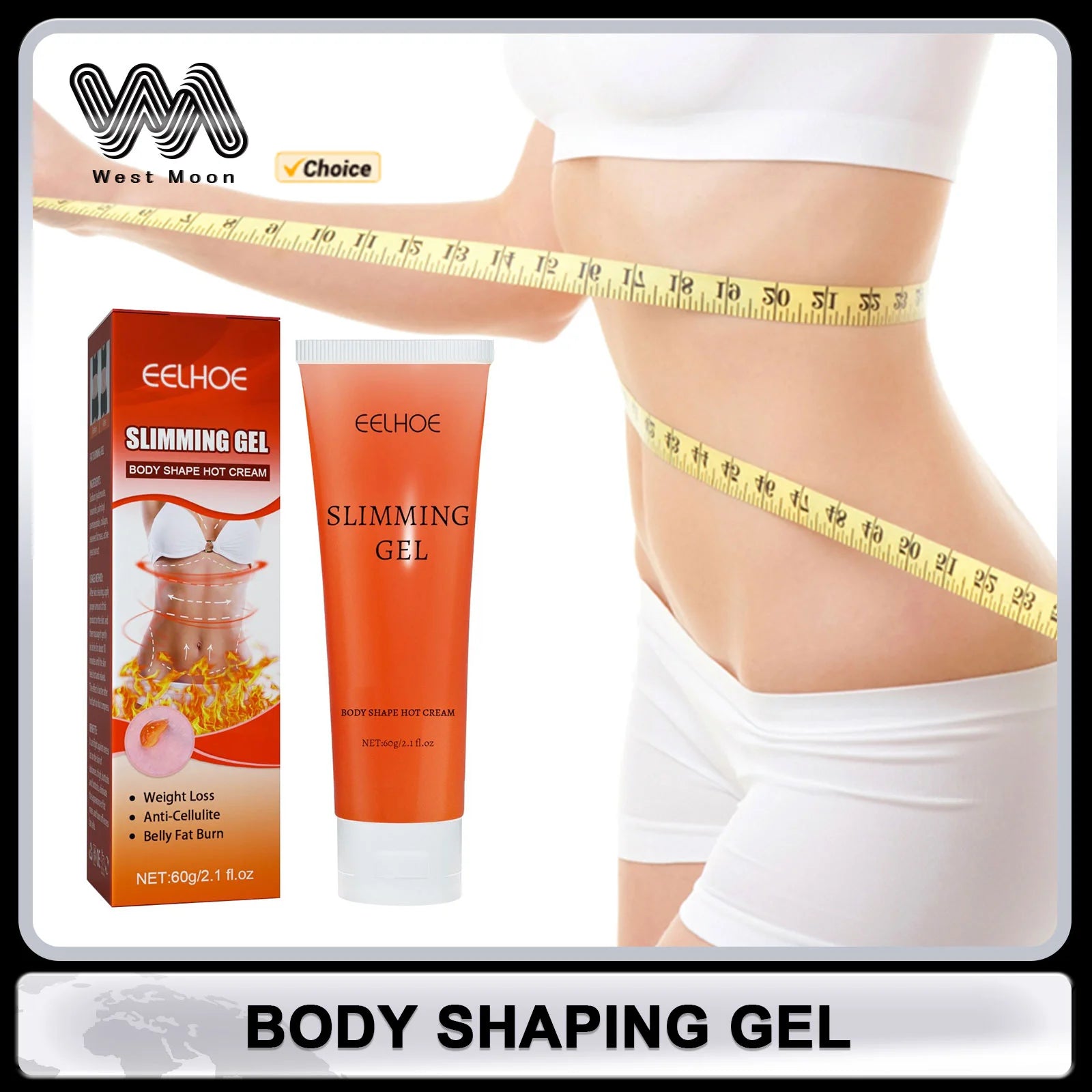 Fat Slimming Gel Firming Skin Tightening Cellulite Remove for Abdomen Waist Weight Loss Massage Beauty Health Body Shaping Cream Oasis Select