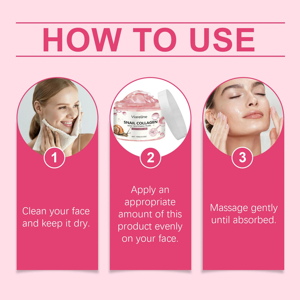 Viareline Moisturizing Face Gel Nourishing Skin Whitening Reduce Dryness Remove Wrinkle Smoothing Softening Face Soothing Gel Oasis Select