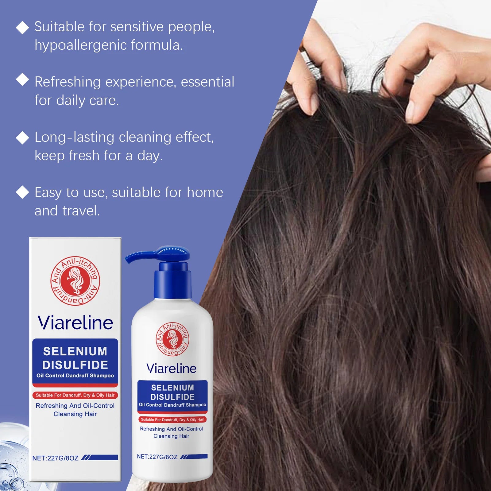 Refreshing Shampoo Deeply Cleaning Scalp Dirts Remove Dandruff Gentle Moisturizing Volumizing Thickening Smoothing Hair Shampoo Oasis Select