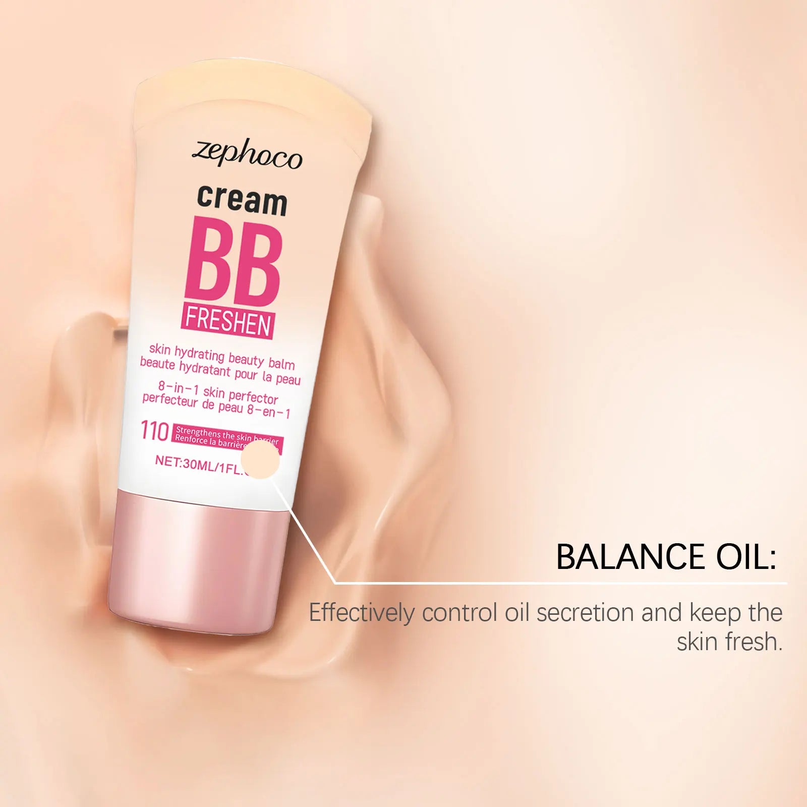 3 Colors Hydrating Concealer BB Cream Natural Brightening Skin Tone Buildable Coverage Cover Blemishes for Daily Base Makeup Oasis Select