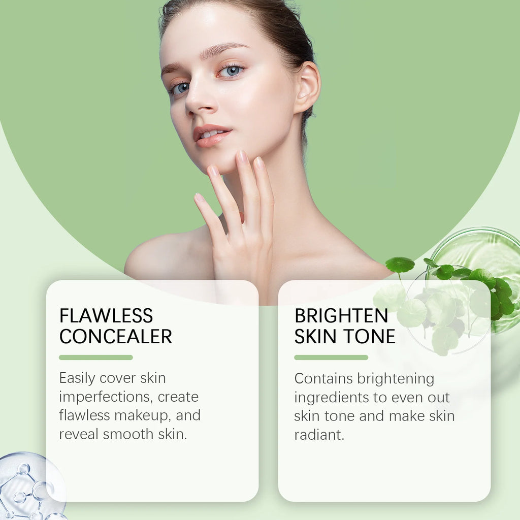 Centella CC Cream Makeup Foundation Moisturizing Oil Control High Coverage Foundation Color Changing Face Makeup Foundation Oasis Select