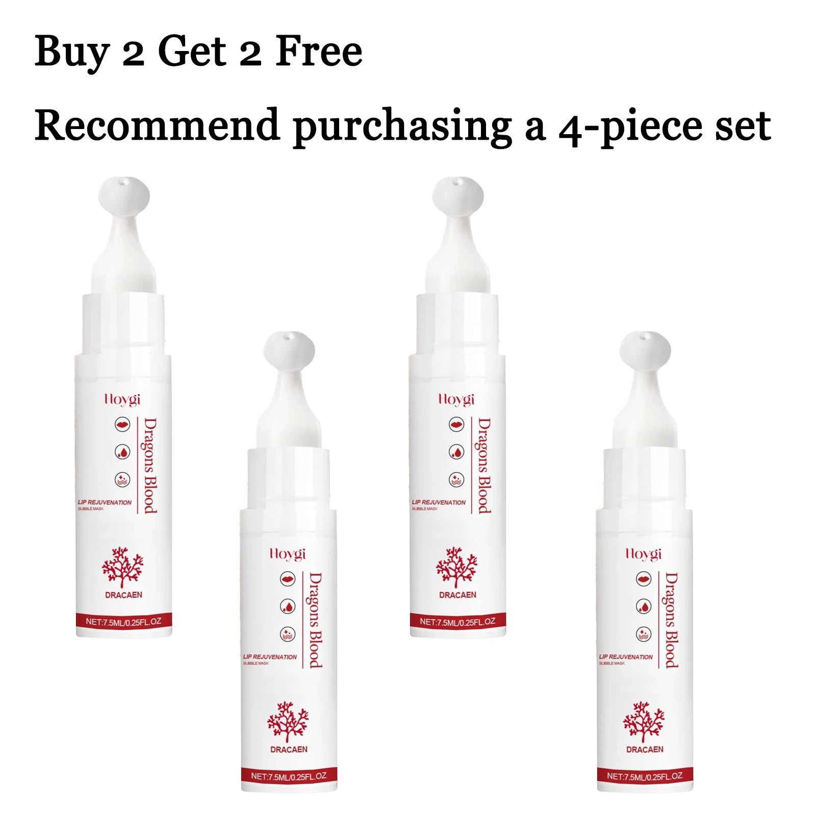 7.5ML Lip Rejuvenating Bubble Mask Deep Moisturizing Reduce Dryness Anti-chapping Enhance Gloss Relief Discomfort Smoothing Softening Lip Cream Oasis Select 4 pcs United States