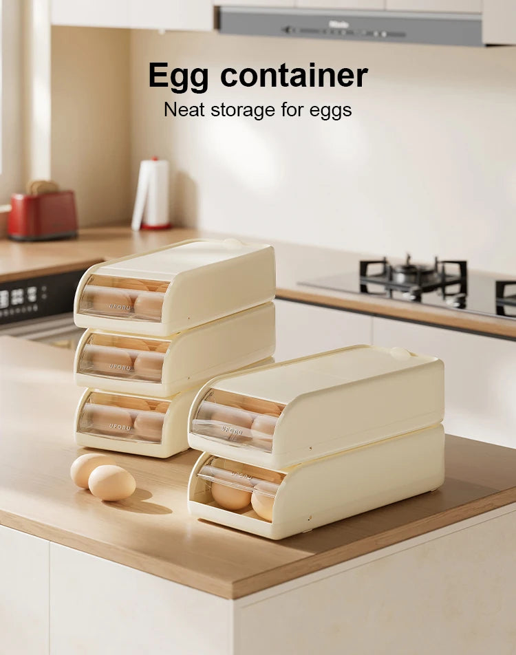 Egg Holder Holds, Egg Container for Refrigerator, Countertop, or Cupboard , Egg Drawer Tray Oasis Select