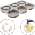 6-Cavity Silicone Aroma Tablet Mold with Hanging Hole | DIY Craft