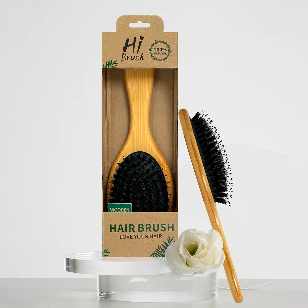 Bamboo Air Cushion Paddle Comb – Smooth & Tangle-Free Hair Bamboo Paddle Comb Oasis Select 861-2B-Big-Box1