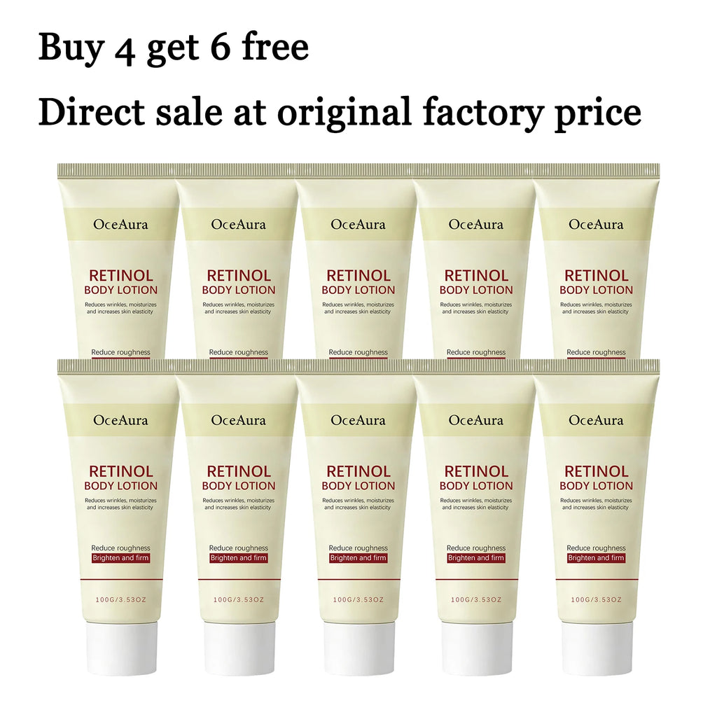 100G Retinol Body Lotion Daily Moisturizing Improve Smoothness Enhance Skin Elasticity Glowing Non-greasy Lightweight Lasting Fragrance Body Cream Oasis Select 10 pcs United States