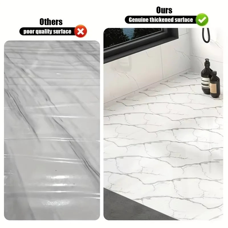 Imitation Ceramic Tile Self-Adhesive Wallpaper With Marble Pattern Thick Foam Waterproof Wall Sticker For Living Room Decoration Oasis Select