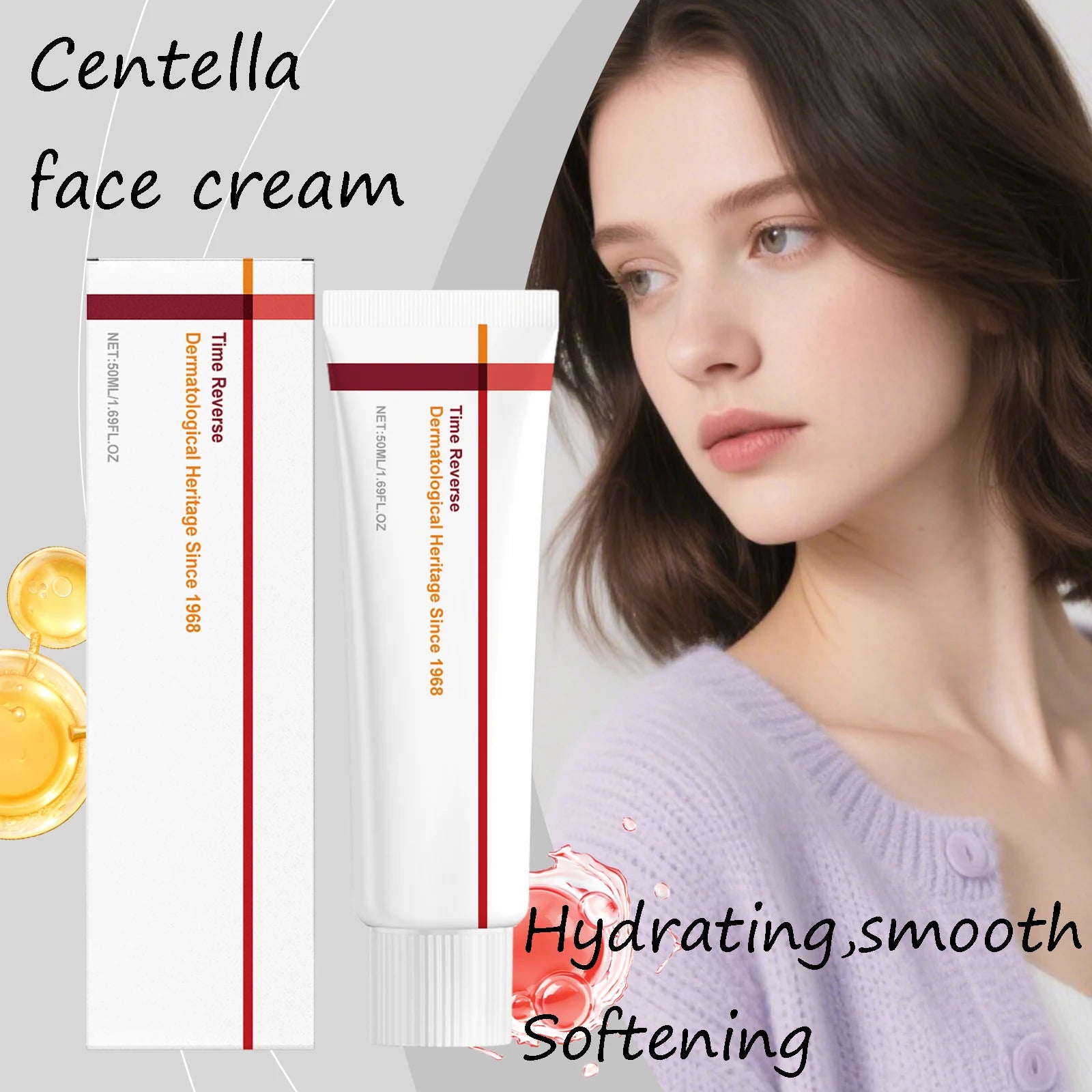 Centella Face Cream Fast Absorbing Improve Dry Skin Moisturizing Refreshing Lifting Firming Reduces Wrinkles Smooth Face Cream Oasis Select