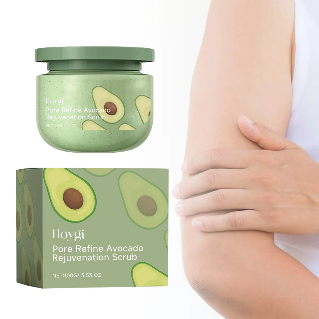 100G Avocado Body Scrub Cream Gentle Remove Whole Body Dead Skin Enhance Smoothness Pore Shrink Hydrating Body Scrub Lotion Oasis Select