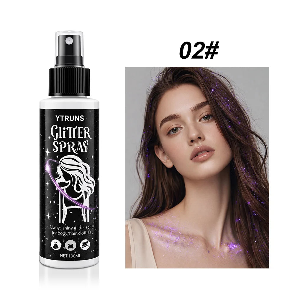 Body Glitter Spray – Shimmer Mist for Hair, Face & Body | 5 Colors