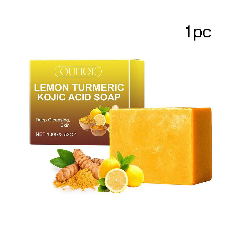 1/2PCs Kojic Acid Soap Body Facial Deep Cleaning Acne Blackhead Dark Spot Remover Soap Bars Oil Control Skin Brightening Soap Oasis Select 100g X1