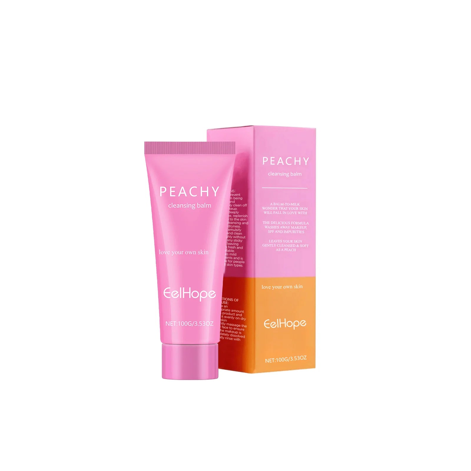 100G Peach Makeup Remover Balm Gentle Dissolve Makeup Dirts Hydrating Skin Non-tight Oil Control Smoothing Soften Makeup Remover Oasis Select 100g United States