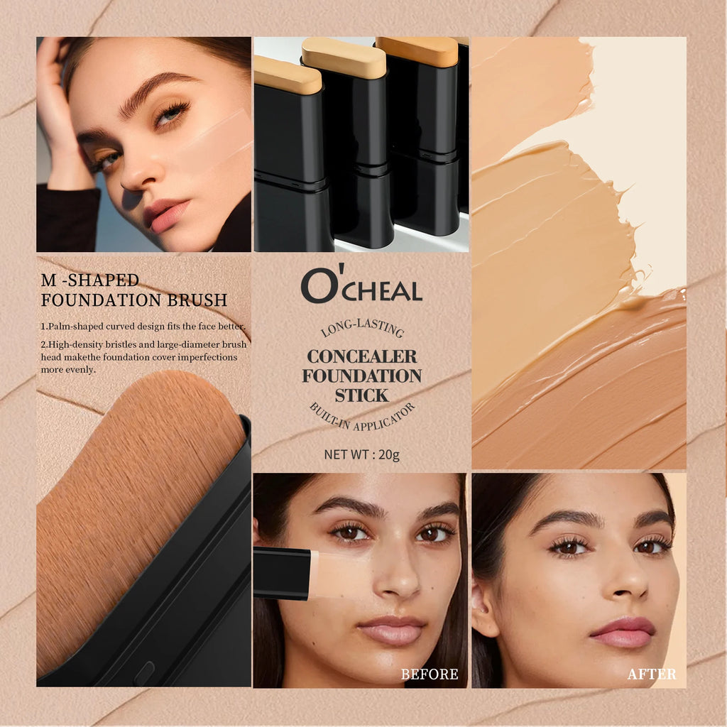 O'Cheal 2-in-1 Concealer Foundation Stick – Matte Waterproof