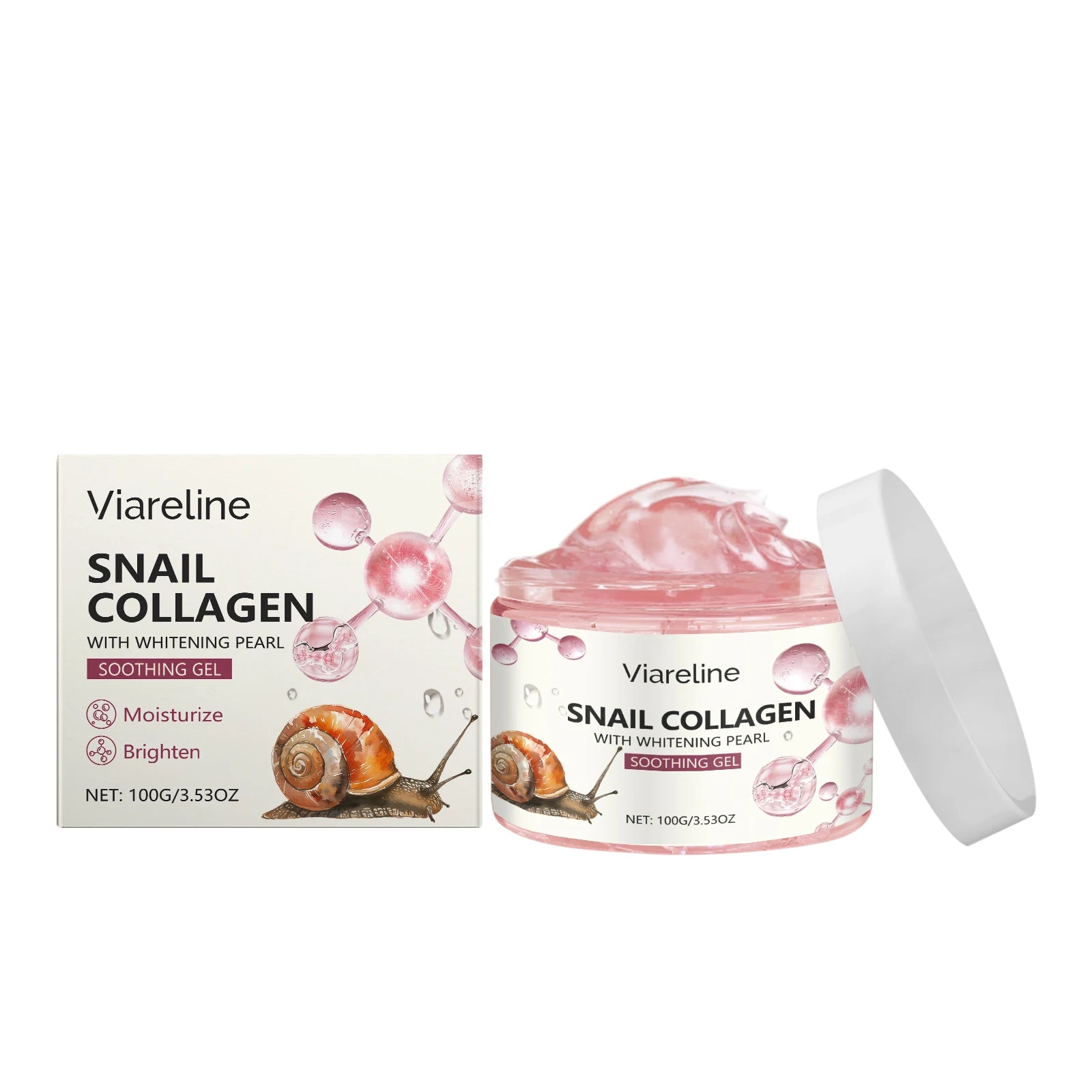Viareline Moisturizing Face Gel Nourishing Skin Whitening Reduce Dryness Remove Wrinkle Smoothing Softening Face Soothing Gel Oasis Select 100g United States