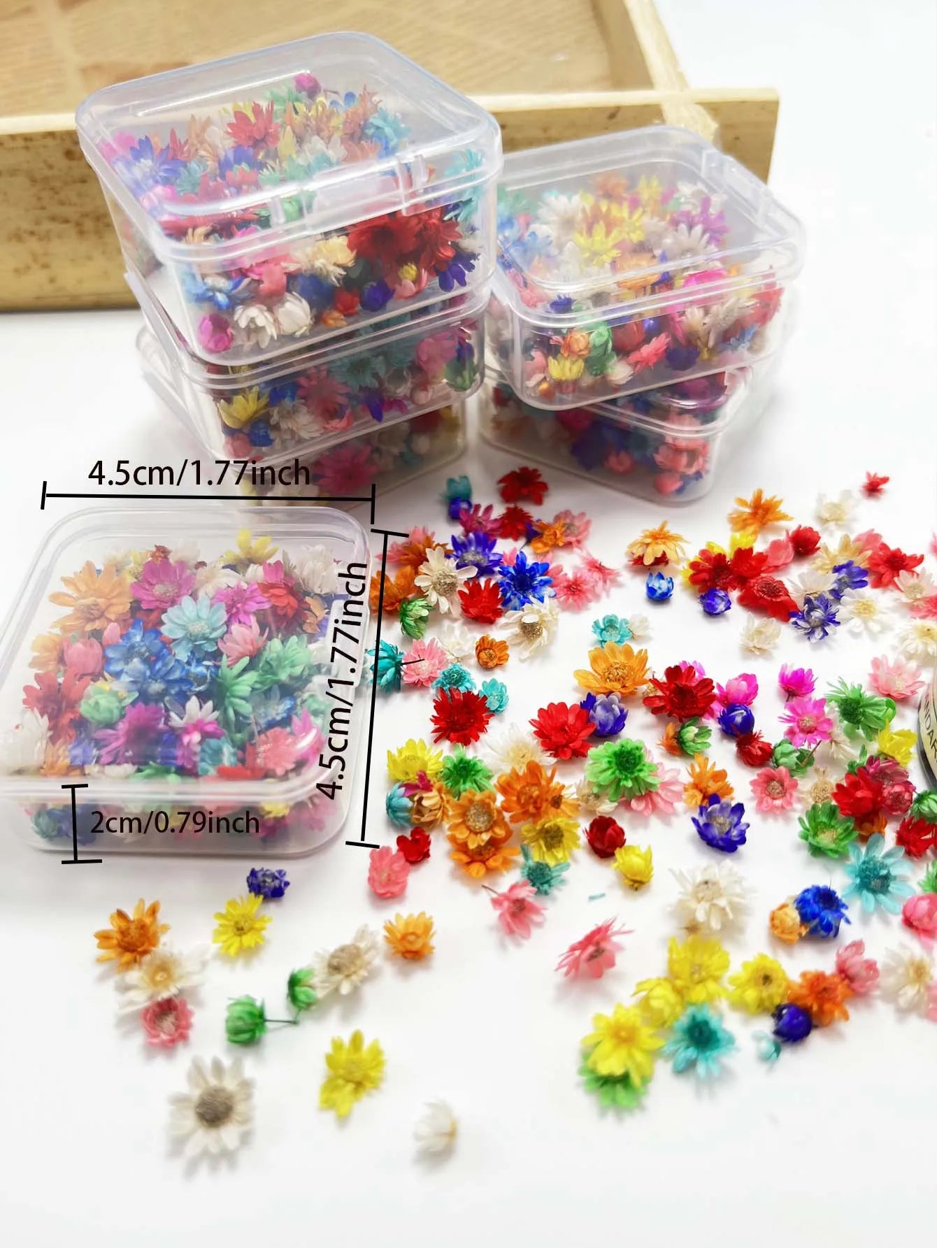 1 BOX Tiny Mini Dried Flowers Colorful Small Dried Gypsophila Flowers for Candle, Soap, Resin, Craft Makings Oasis Select 1 box