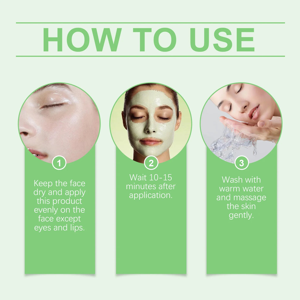 40G Mugwort Face Clay Mask Stick Gentle Cleaning Pores Moisturizing Enhance Smoothness Improve Skin Texture Nourishing Skin Soothing Repairing Face Mud Mask Oasis Select